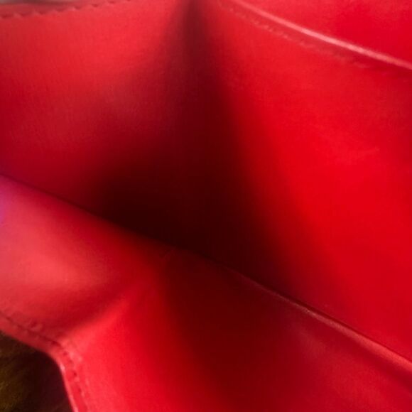 Louis Vuitton Red Epi Leather Vintage Wallet Padlock Gold Hardware Women - Picture 8 of 15